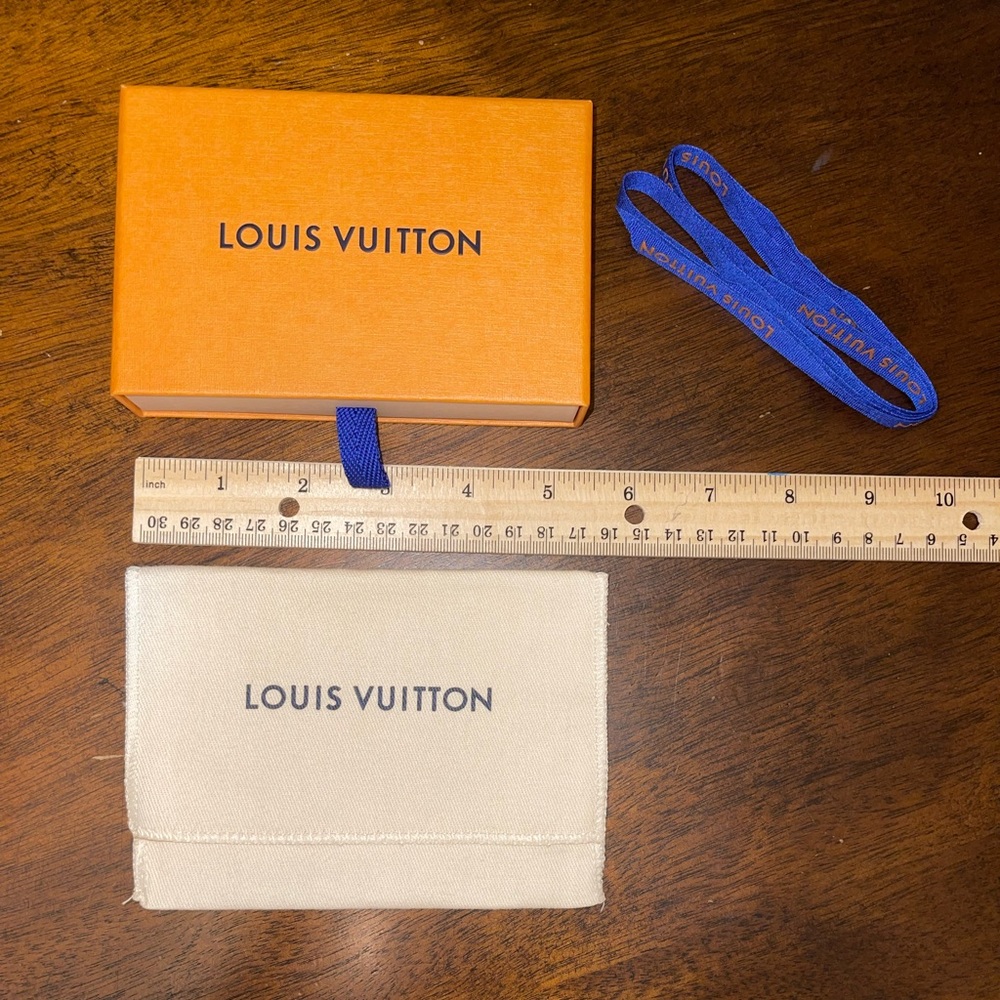 LOUIS VUITTON SMALL BOX, DUST BAG, & RIBBON